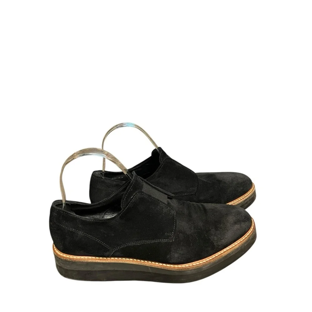 Vince Classic Black Davy Slip On Suede Platform Oxford Support Comfort Shoes 8 M